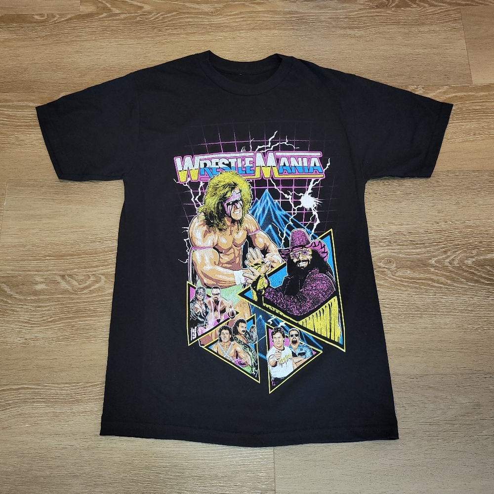 Wrestlemania IV WWF Ultimate Warrior Macho Man Brett Owen Heart Shirt Size Small